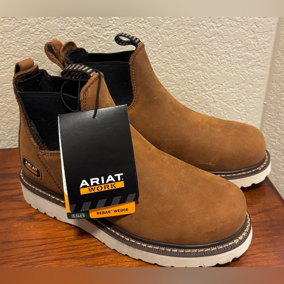 Ariat Shoes - Ariat Wedge Chelsea Tan Rebar Waterproof Boots
